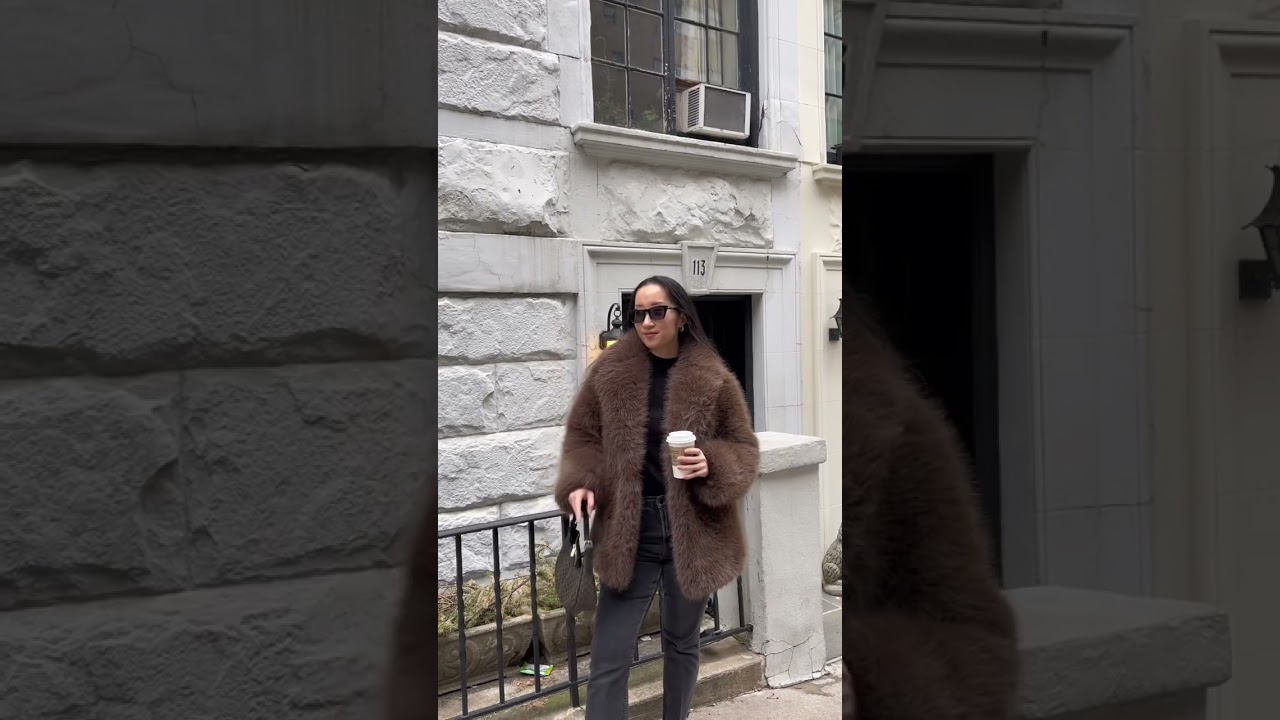 This faux fur coat though #winterfashion #winterfashiontrends #nycstyle