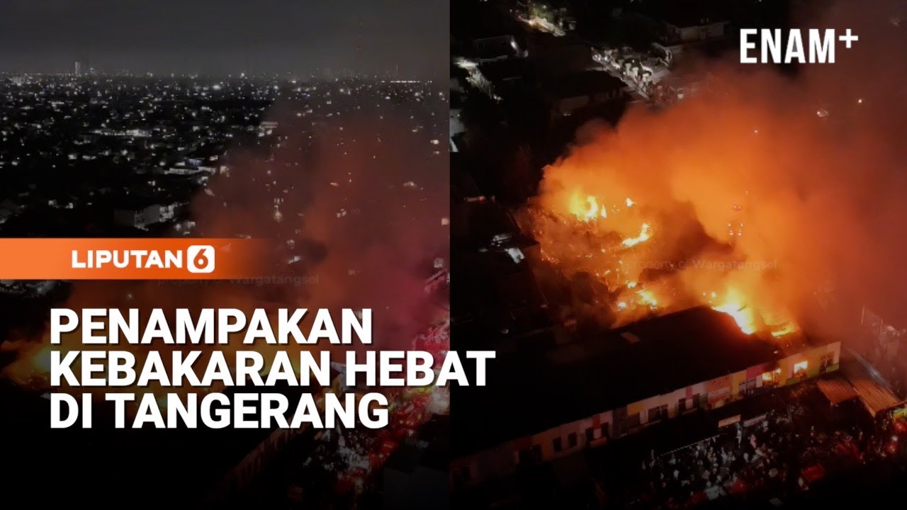 Ruko Tekstil Terbakar Hebat, Damkar Terkendala Kerumunan Warga | Liputan6