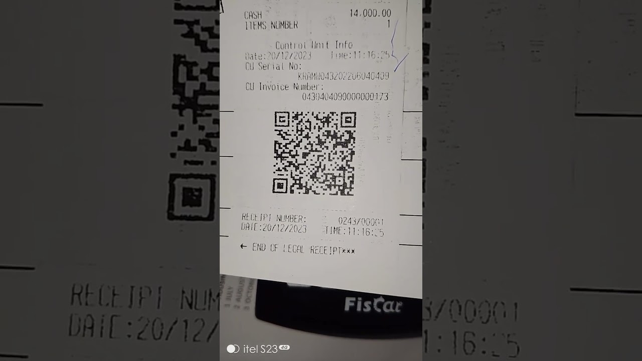 CREDIT NOTE ON TIMS ETR MACHINE IPALM FISCAT MODEL