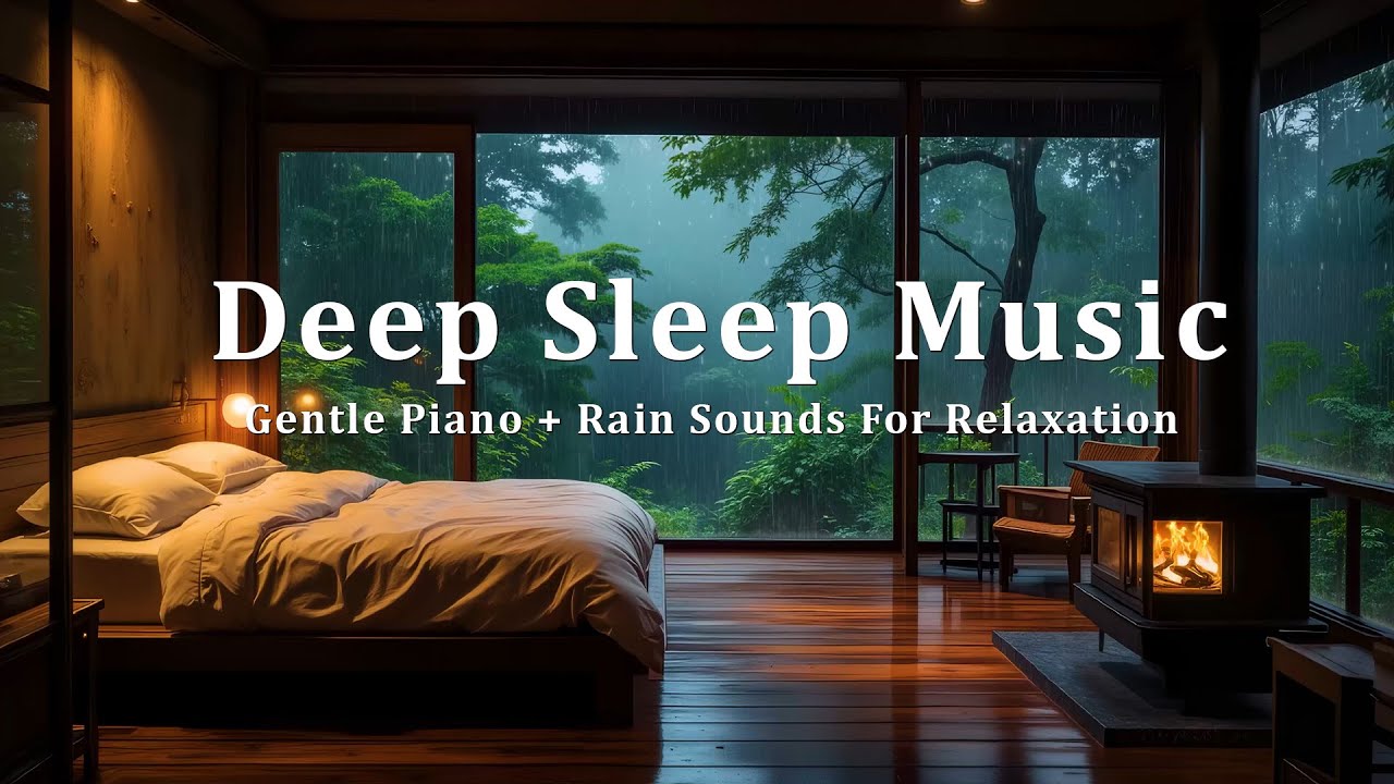 Relaxing Sleep Music & Winter Rain Sounds for Sleeping, Bedroom Sanctuary and Winter Rain Peace