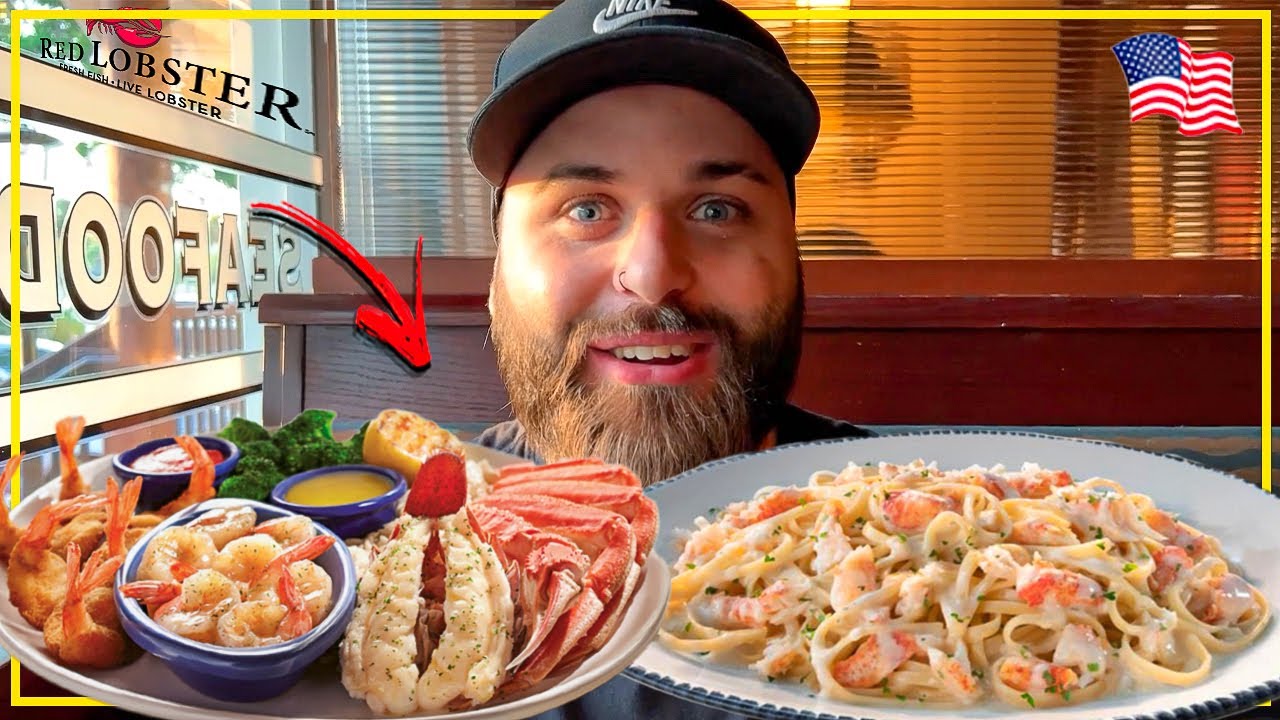 PROVANDO O REDLOBSTER AMERICANO - O RESTAURANTE MAIS CONHECIDO DE FRUTOS DO MAR DOS ESTADOS UNIDOS