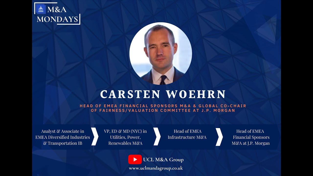 Casten Woehrn- Head of Financial Sponsors M&A & Global Co-Head of Fairness/Valuation at J.P. Morgan