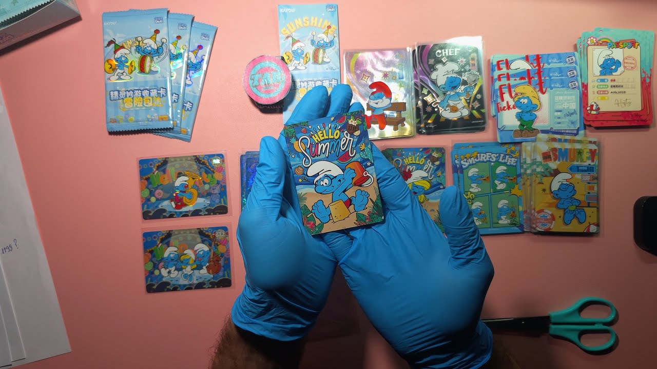 Unboxing 002 - Kayou Smurfs Sunshine (LJL-JLMY-MX01) Limited scented cards & Cut Packs Mystery
