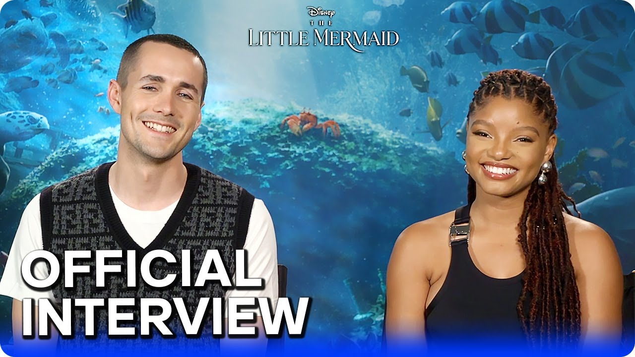 THE LITTLE MERMAID (2023) Halle Bailey & Jonah Hauer-King Official Interview