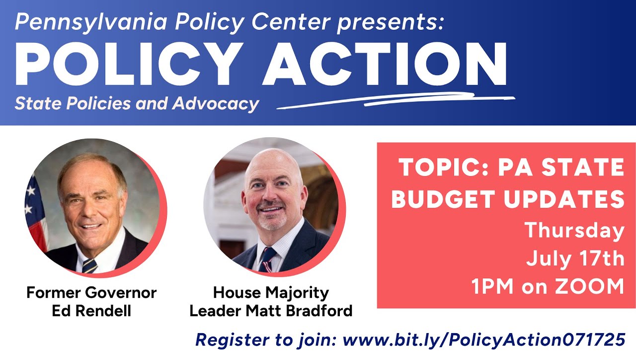 State Policy Action call with former Gov. Ed Rendell and PA House Majority Leader Matt Bradford!