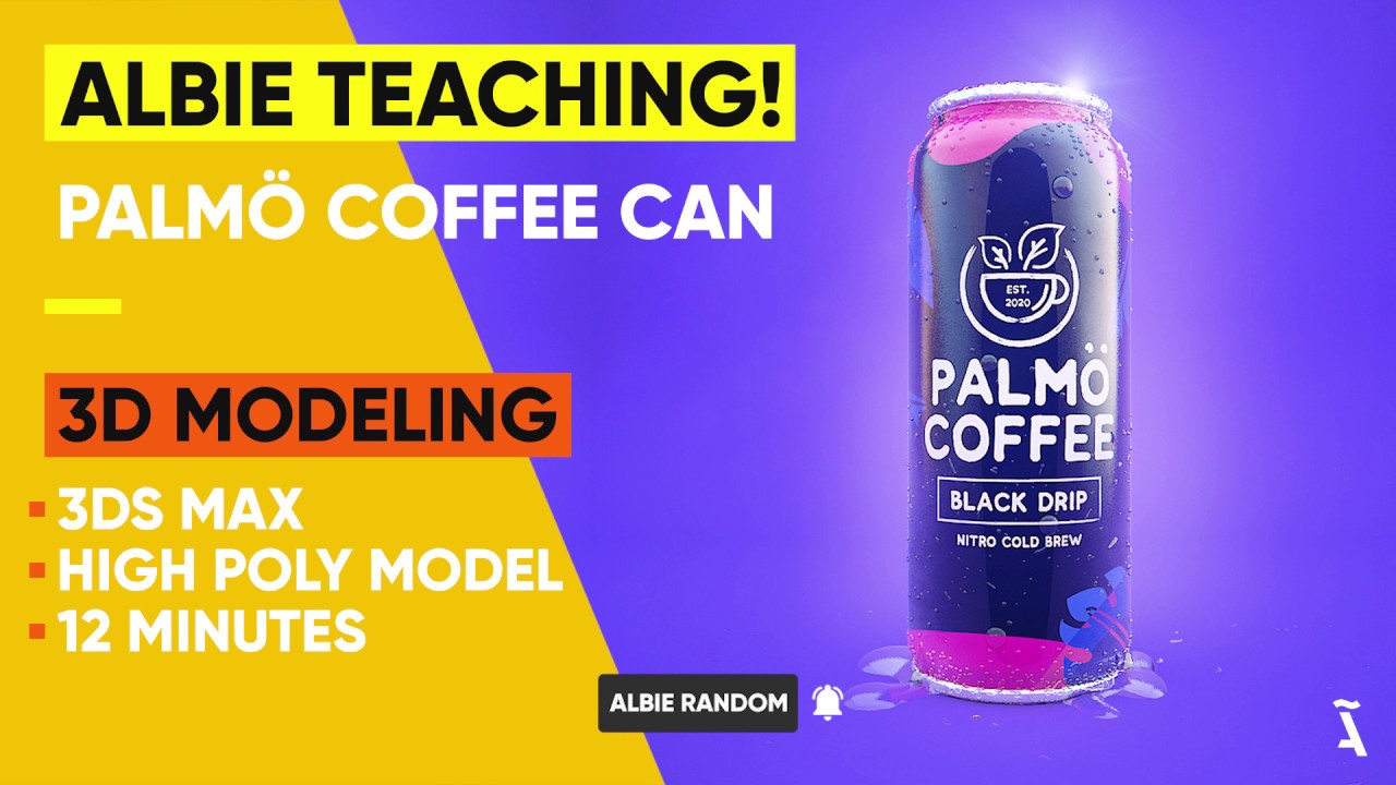 3D Modeling - Realistic High Poly coffee can in 3DS Max
