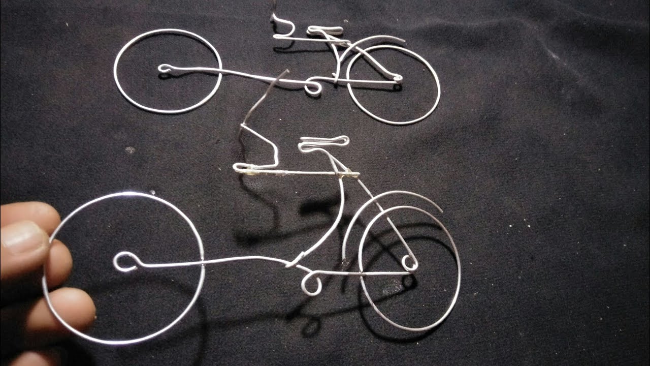 Cara membuat miniatur sepeda unik dari kawat