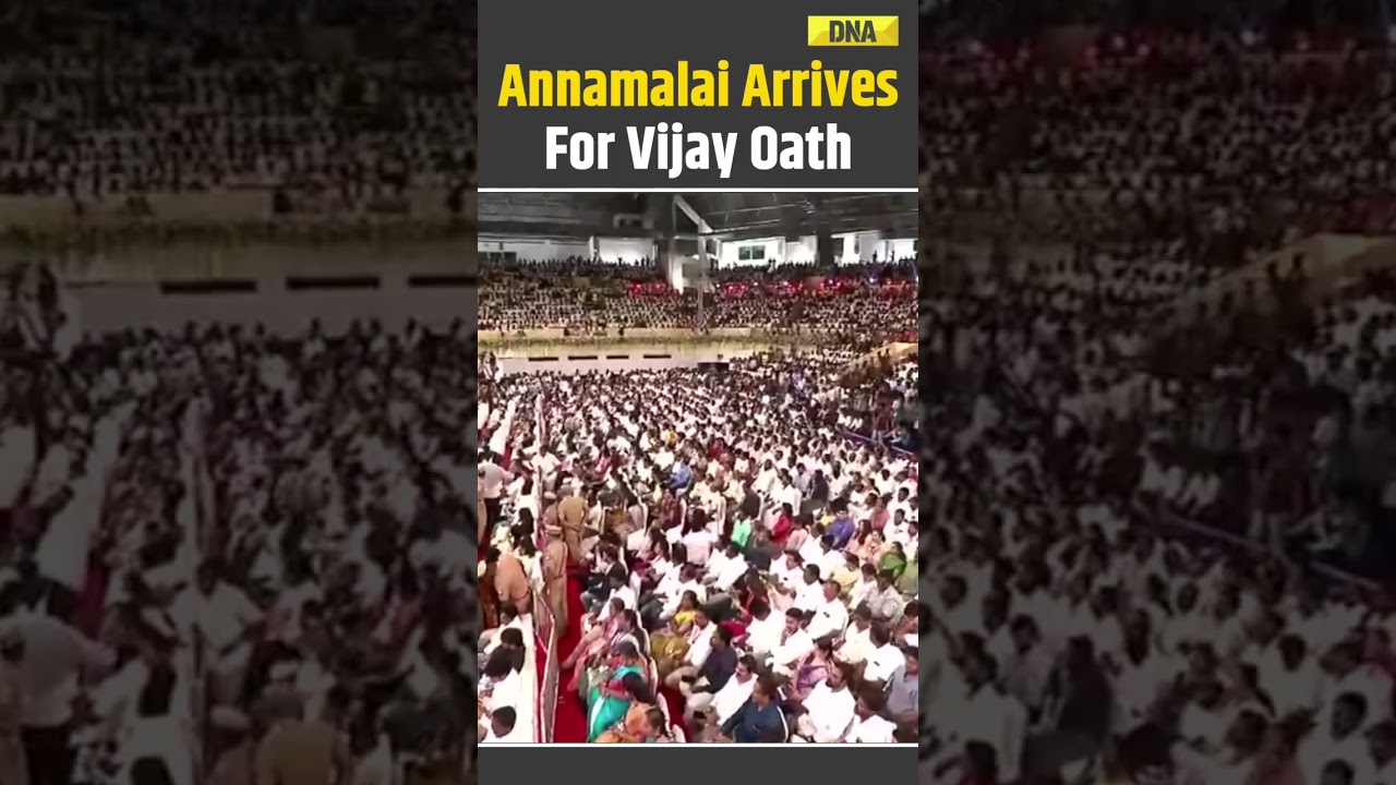 Vijay Oath Ceremony: BJP Leaders Nainar & Annamalai Reach Chennai Stadium For Oath Ceremony #tvk