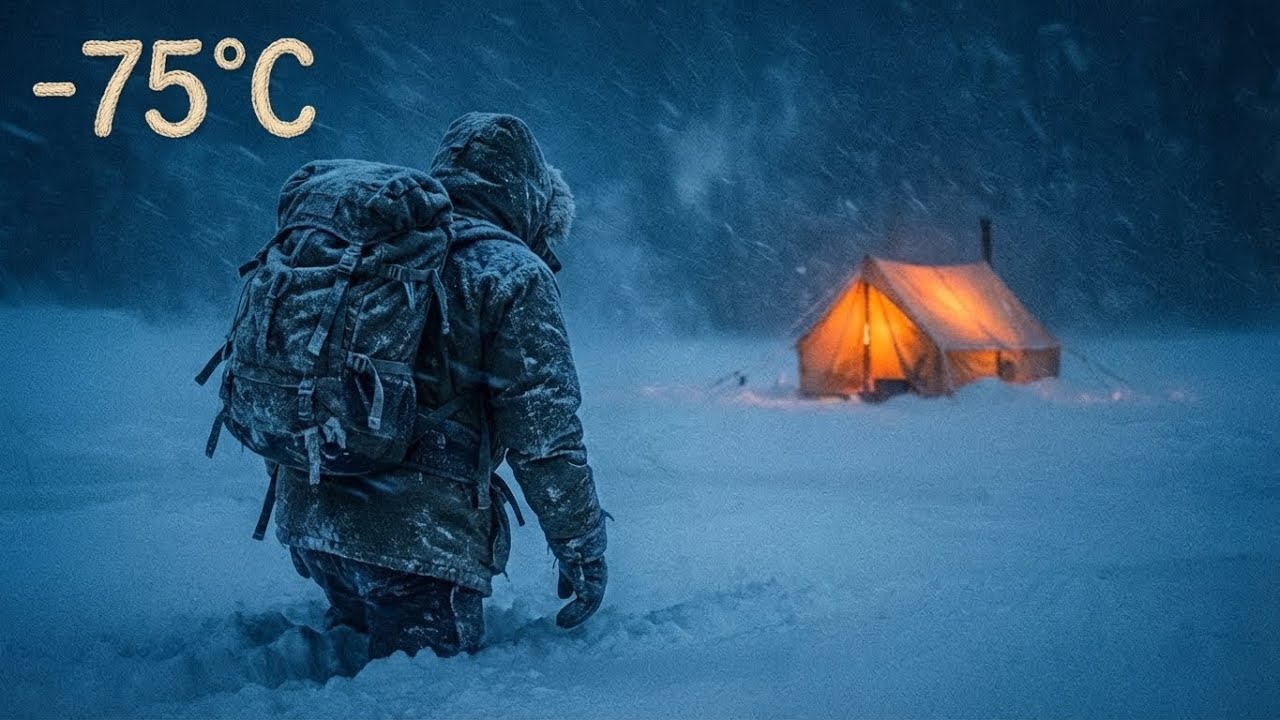 Solo Winter Camping in a Violent -75°C Blizzard | The Ultimate Storm