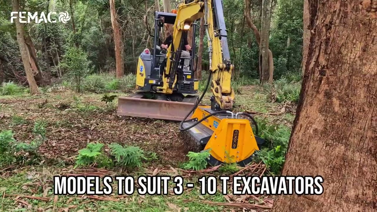 FEMAC T9 Excavator Mulcher – Powerful Land Clearing!