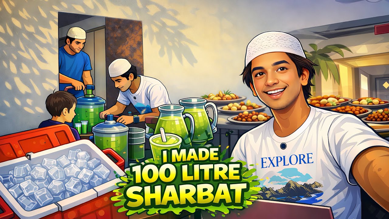 Ramadan 8/30 | I Made 100 Litre Sharbat For Iftar 😱