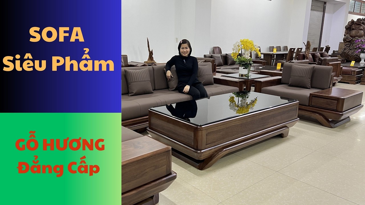 SOFA HƯƠNG XÁM - Siêu Phẩm Cho Phòng Khách Dài và Hẹp | Bộ Sofa Hương Xám Siêu Phẩm | Hoài Anh Sofa
