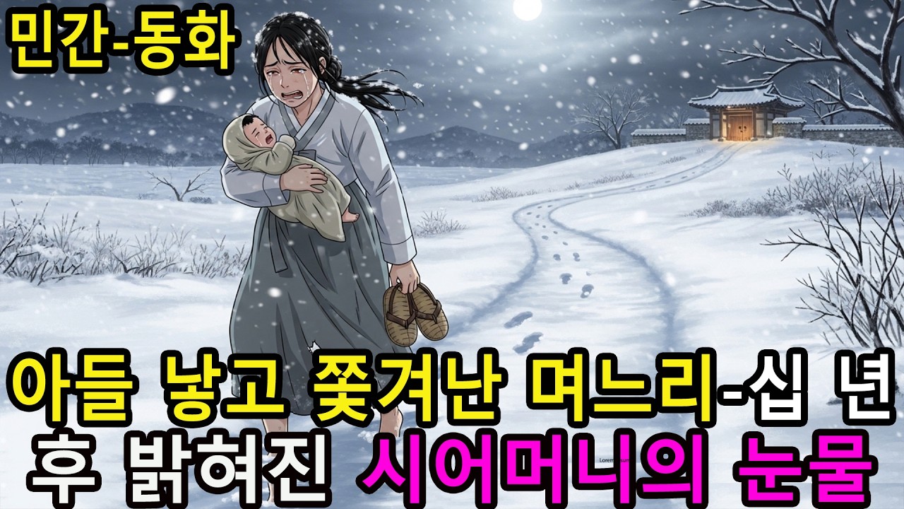 삼 년 만에 귀한 아들을 낳은 며느리에게 짚신 한 켤레만 주고 쫓아낸 시어머니의 진심  옛날이야기  야담  오디오북  수면동화  민담