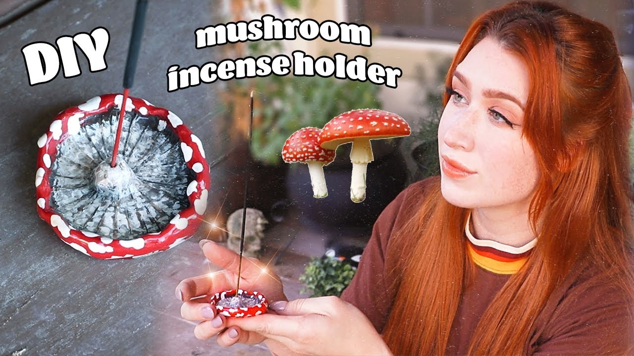 DIY Mushroom incense holders 🍄