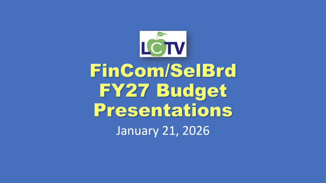 FINCOM Budget Mtg - Jan  21, 2026