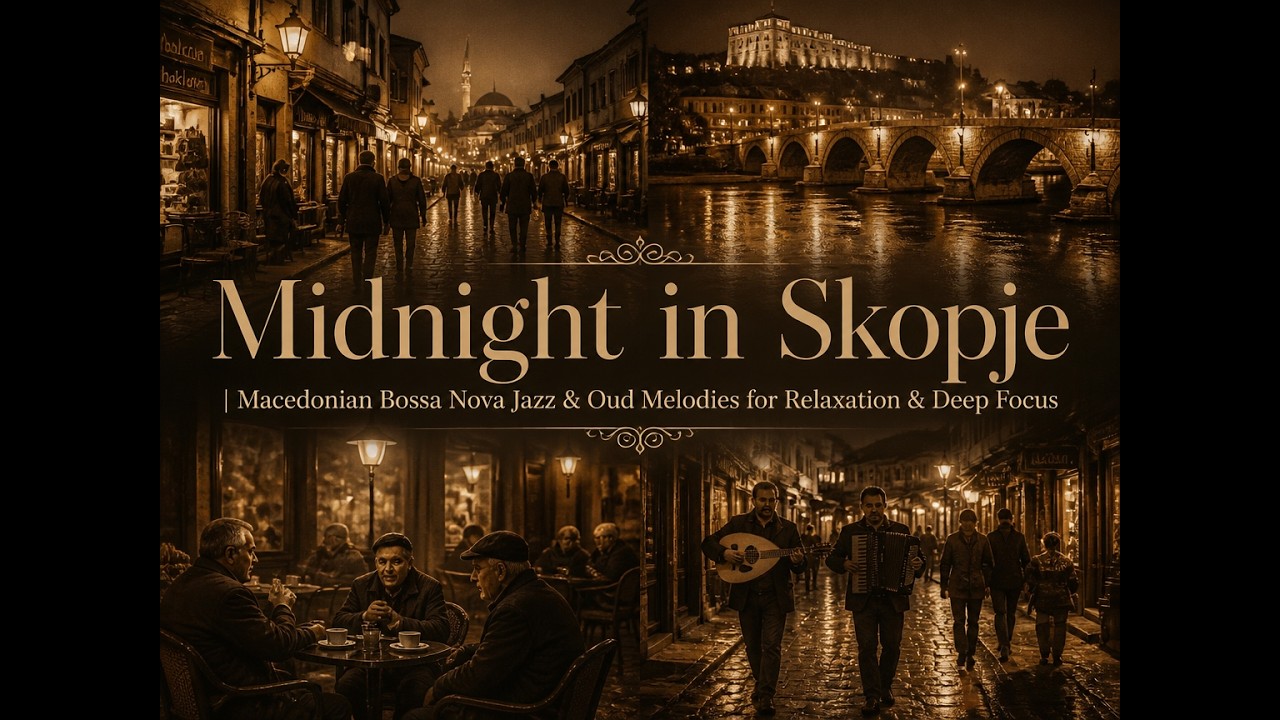 Macedonian Bossa Nova Cafe Music | Midnight in Skopje | Relaxing Balkan Jazz