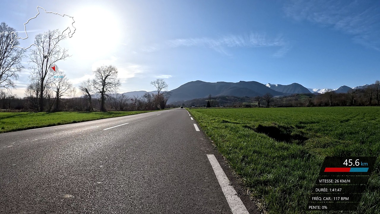 Sortie vélo pays de Nay | 80 km au soleil.