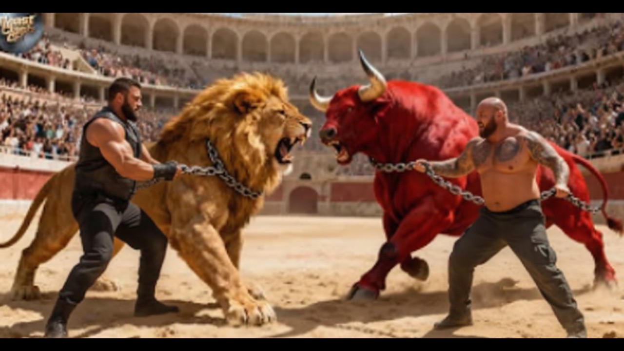 🔥 Titan Lion vs Rampaging Bull | Wild Beast Clash!