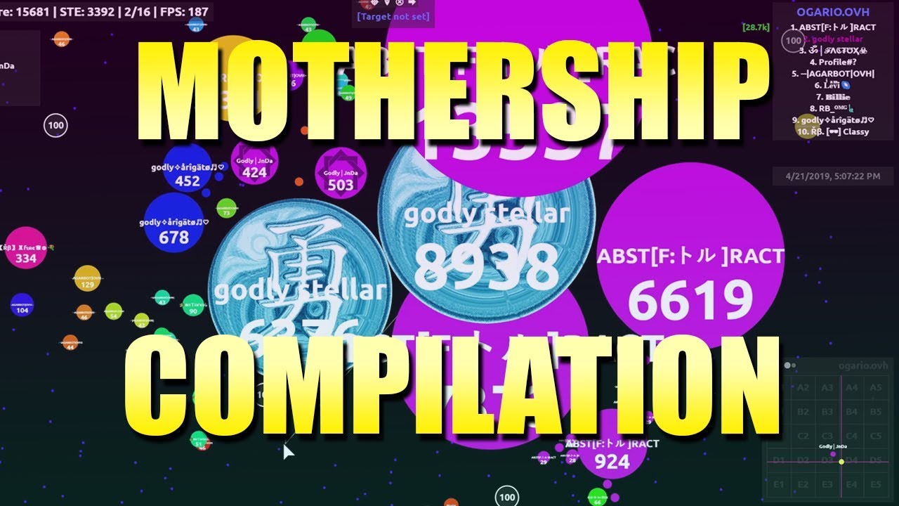 Agar.io - Mothership Compilation vs. Agar.io Clans (Abstract 𝓐𝓑𝓢, SnitchLess「𝒮𝐿」, Chinesse【:奇諾♥】)