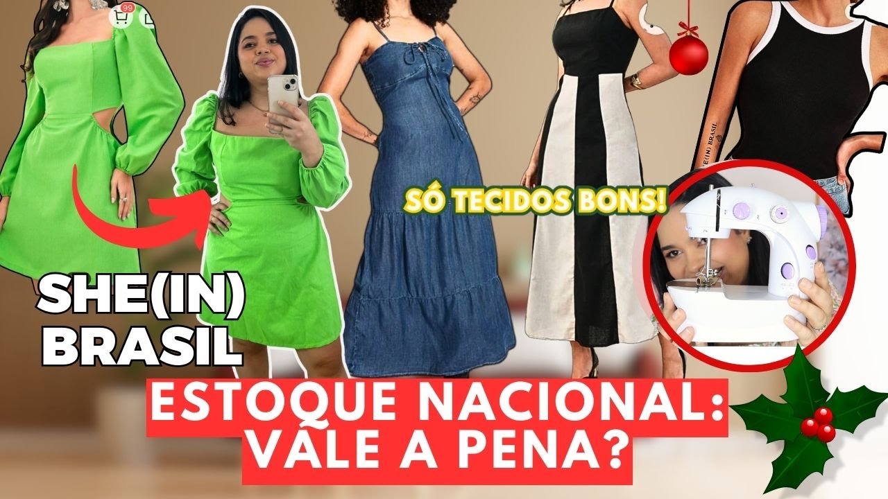 Compras na Shein para o Verão - Comprei vestidos de linho e  uma mini máquina de costura