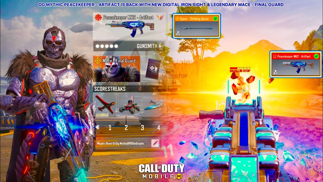 Mythic Peacekeeper MK2 - Artifact is back with New Digital Iron Sights to drop 1v3 CODM SND Clutches