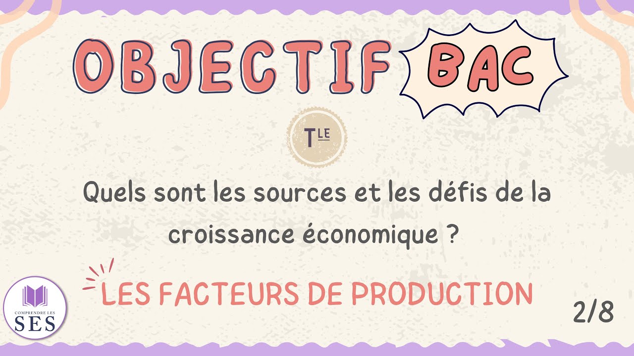 [BAC] Cours croissance &eacute;conomique - Les facteurs de production