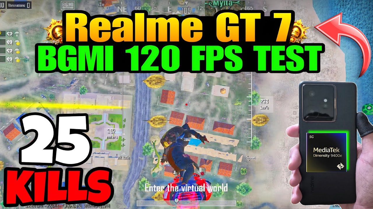 Realme GT 7 🔥 120FPS BGMI Test | 4-Finger Gyro Gameplay 😱 | 25 Kills!