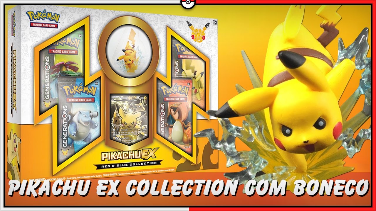 Pokémon TCG: UNBOX PIKACHU EX COLLECTION COM BONECO ÉPICO