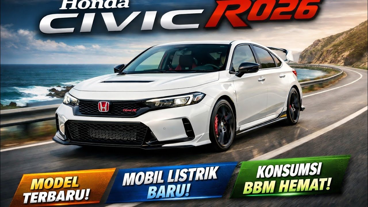 Honda Civic Type R 2026 Resmi Hadir, Desain Baru Lebih Gahar dan Performa Makin Buas...!!!