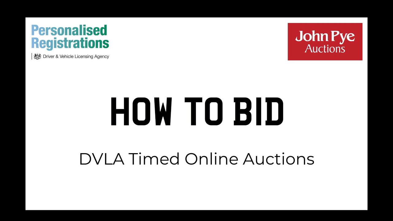 How to bid in a DVLA Auction