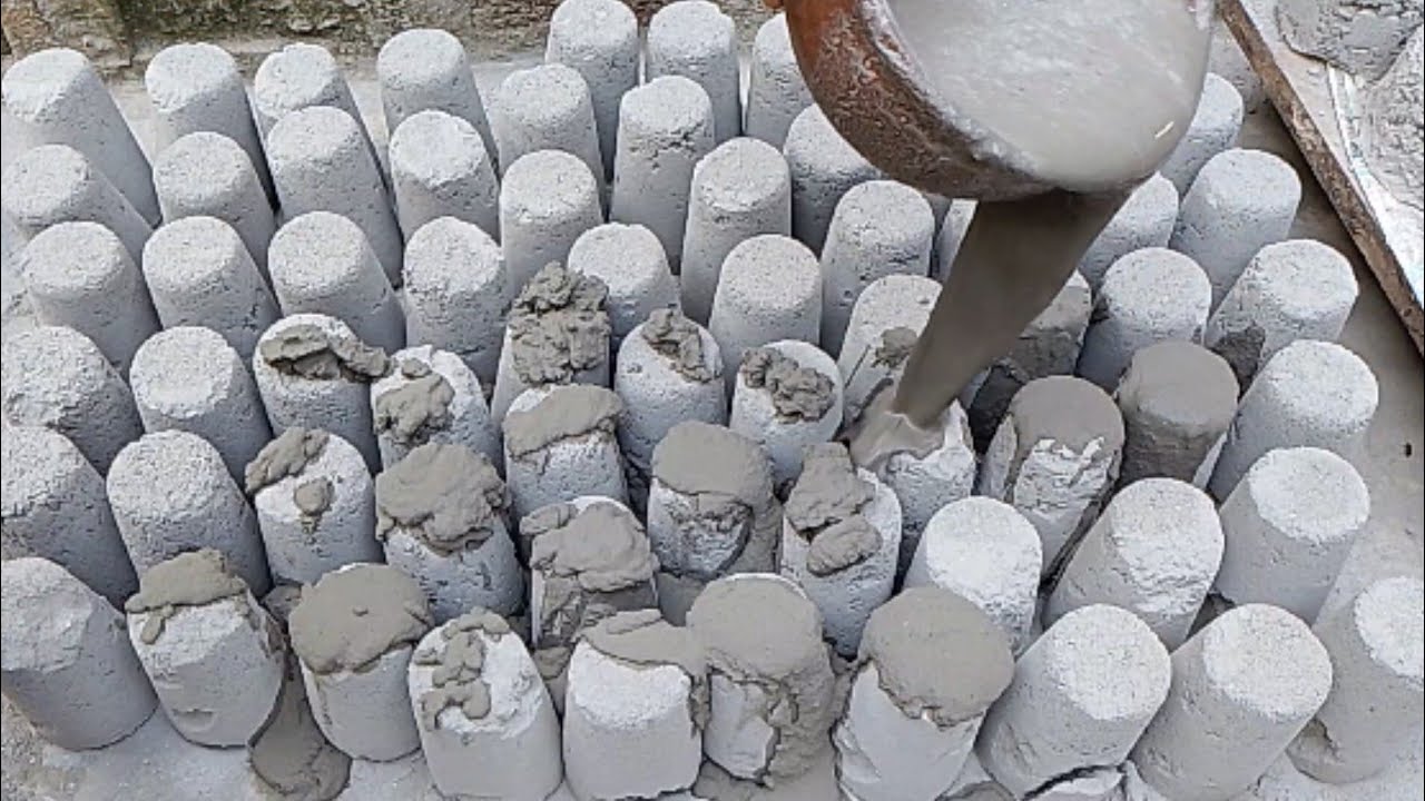 Asmr ~ Very Soft Glass Pure Cement Floor Crumbling+ Thick Paste Pouring + Dry Crumbling