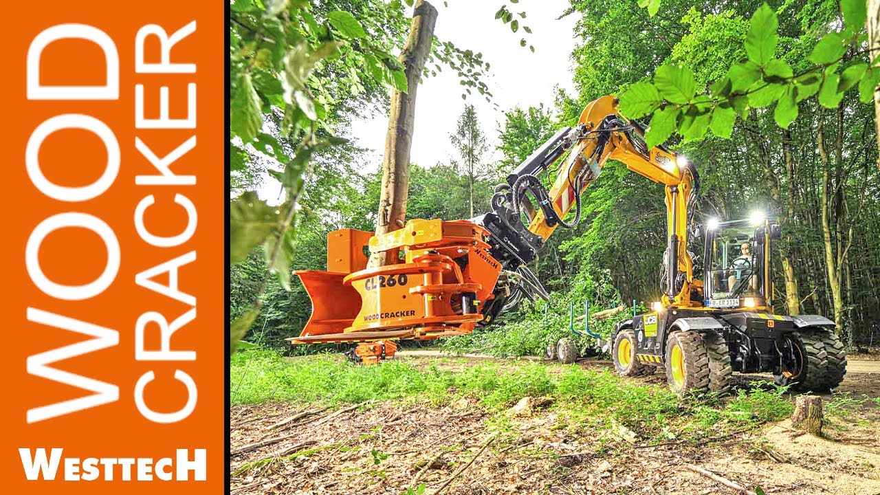 Woodcracker&reg; CL260 auf dem 40 km/h JCB Hydradig Radbagger