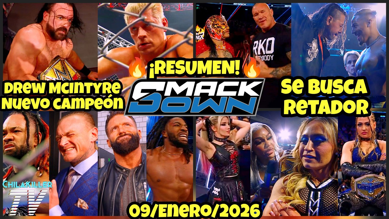 &iexcl;DREW MCINTYRE CAMPEON! | WWE SmackDown | 9 Enero 2026 | RESUMEN Y RESULTADOS