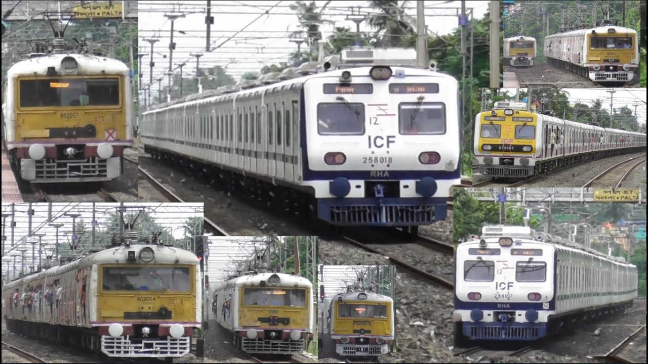 [10 in 1] Amazing multicolored EMU Trains at Palta Station! Dangerous First AC EMU Local of Kolkata💗