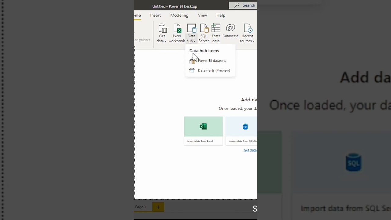 Connect to a Power bi dataset | power bi