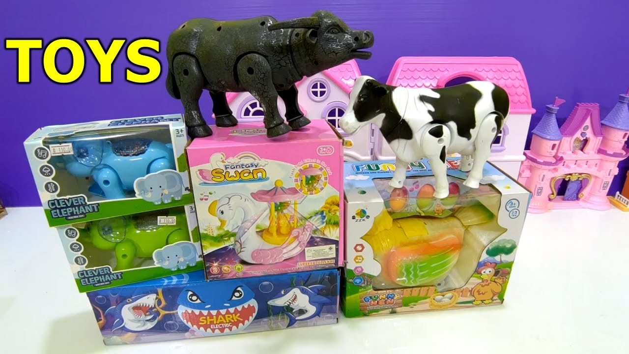 Review Elephant Duck Cow Buffalo Shark Chicken รีวิว ช้าง ช้าง ช้าง วัวควาย ปลาฉลาม เป็ดห่าน ใส่ถ่าน