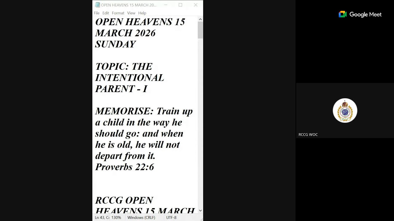 OPEN HEAVEN GLOBAL OUTREACH
