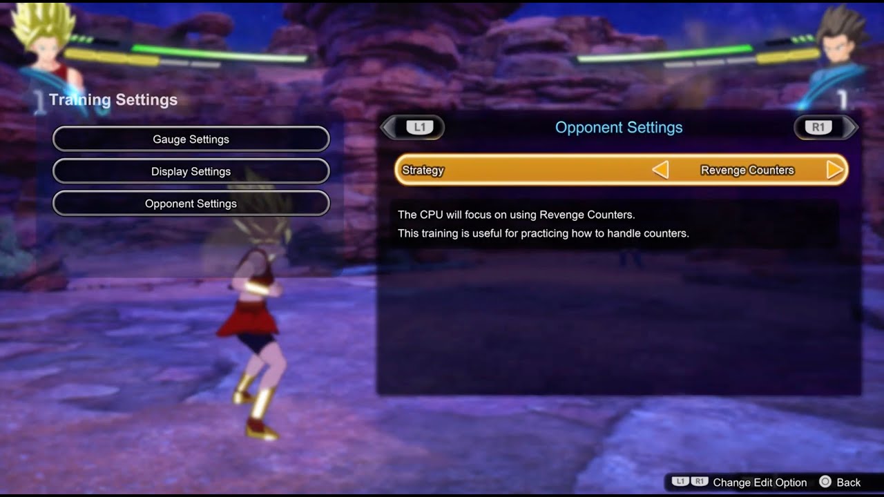 DRAGON BALL: Sparking! ZERO Training, Opponent Settings, Revenge Counters