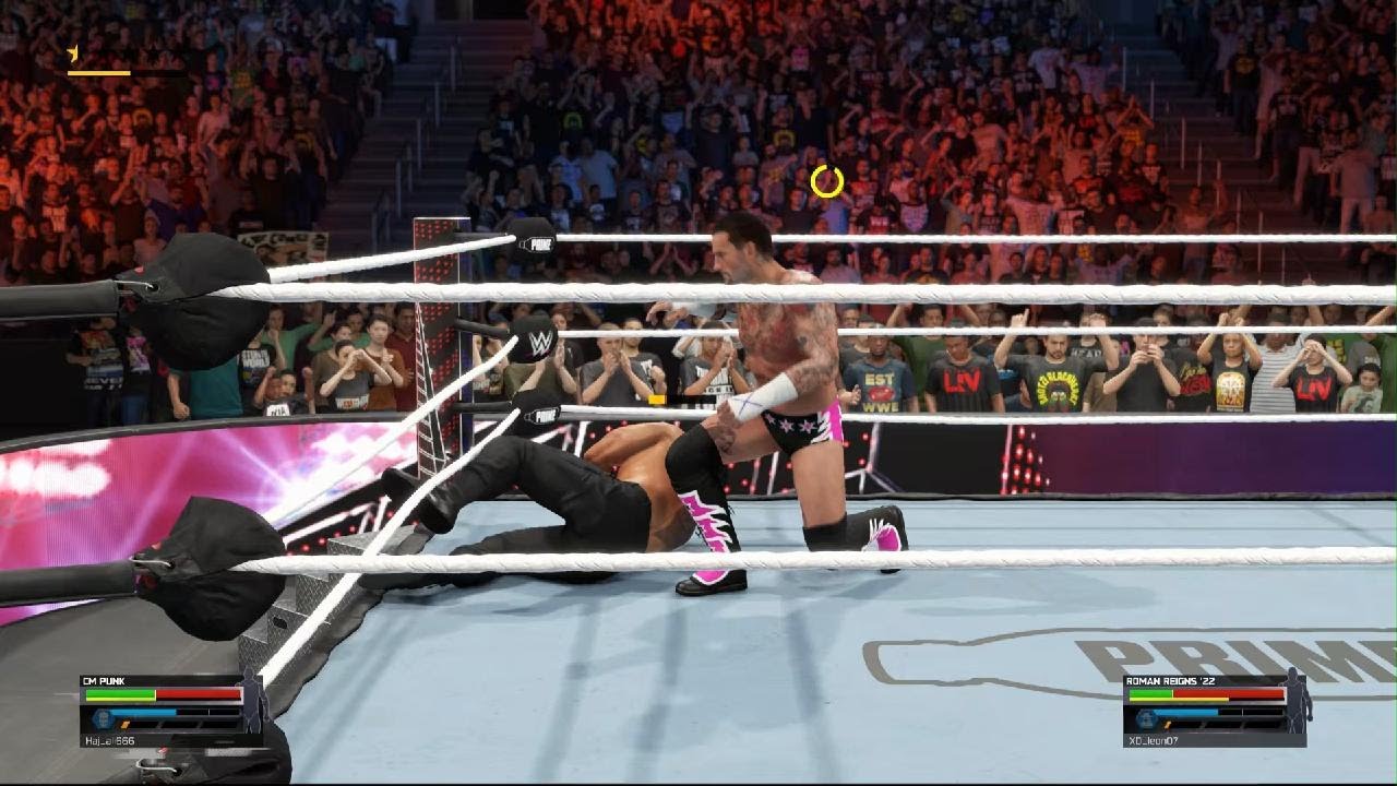 ONLINE ONE-ON-ONE MATCH! Roman Reigns vs CM Punk ⚡ Smash that LIKE 👍 if you love this online battle!