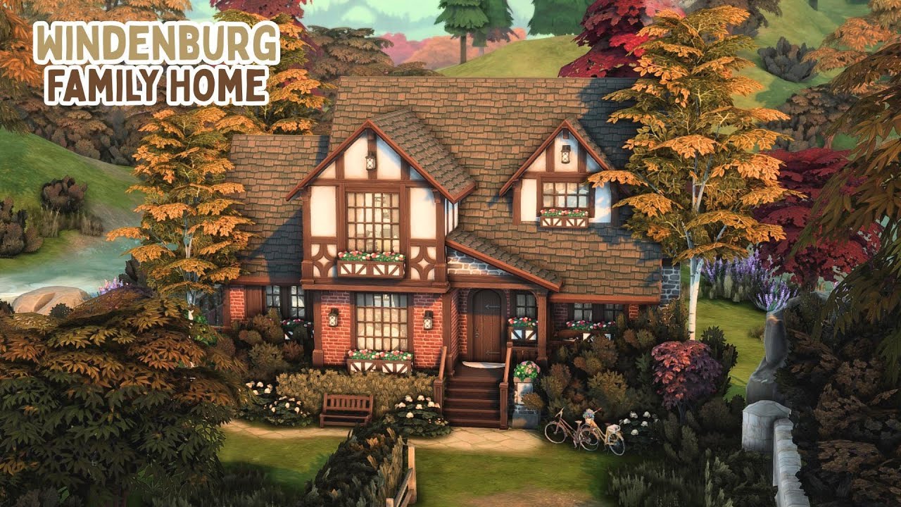 Dom rodzinny w stylu Tudor&oacute;w w Windenburgu🍂The Sims 4 Speed ​​Build