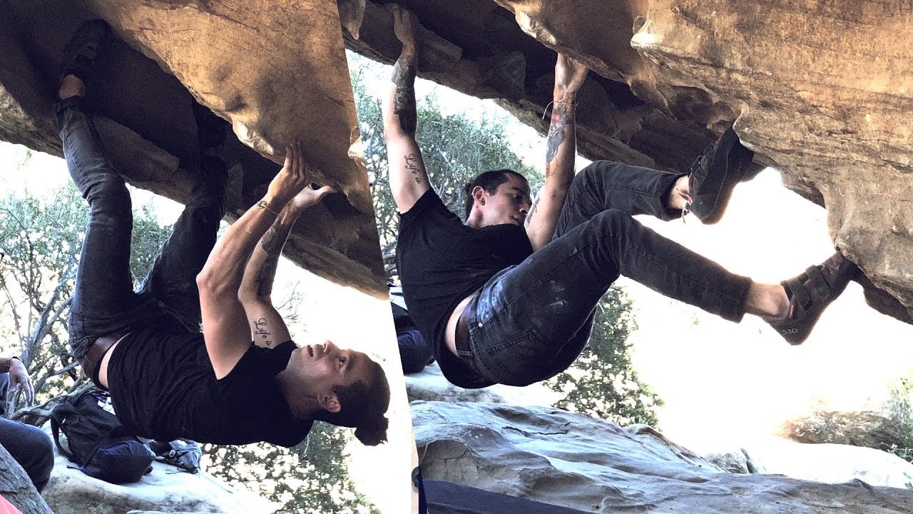 FIRST time bouldering at Lizard's Mouth in Santa Barbara - Cool overhang project!