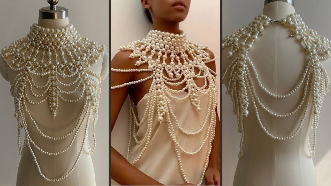 diy pearl necklace |full tutorial with details #pearlnecklace #diynecklace #diybeadsnecklace 
