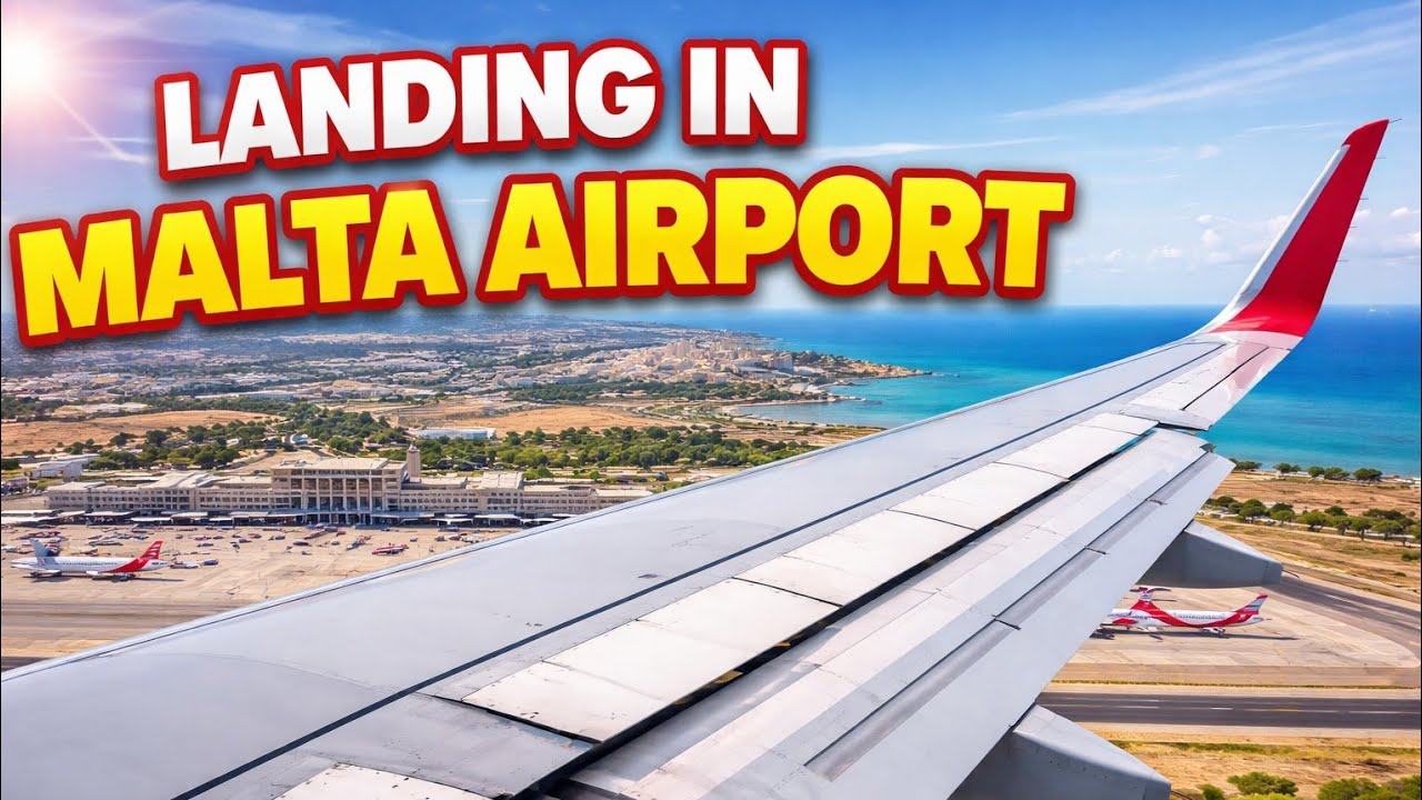 FANTASTIC landing into Malta International airport ✈️