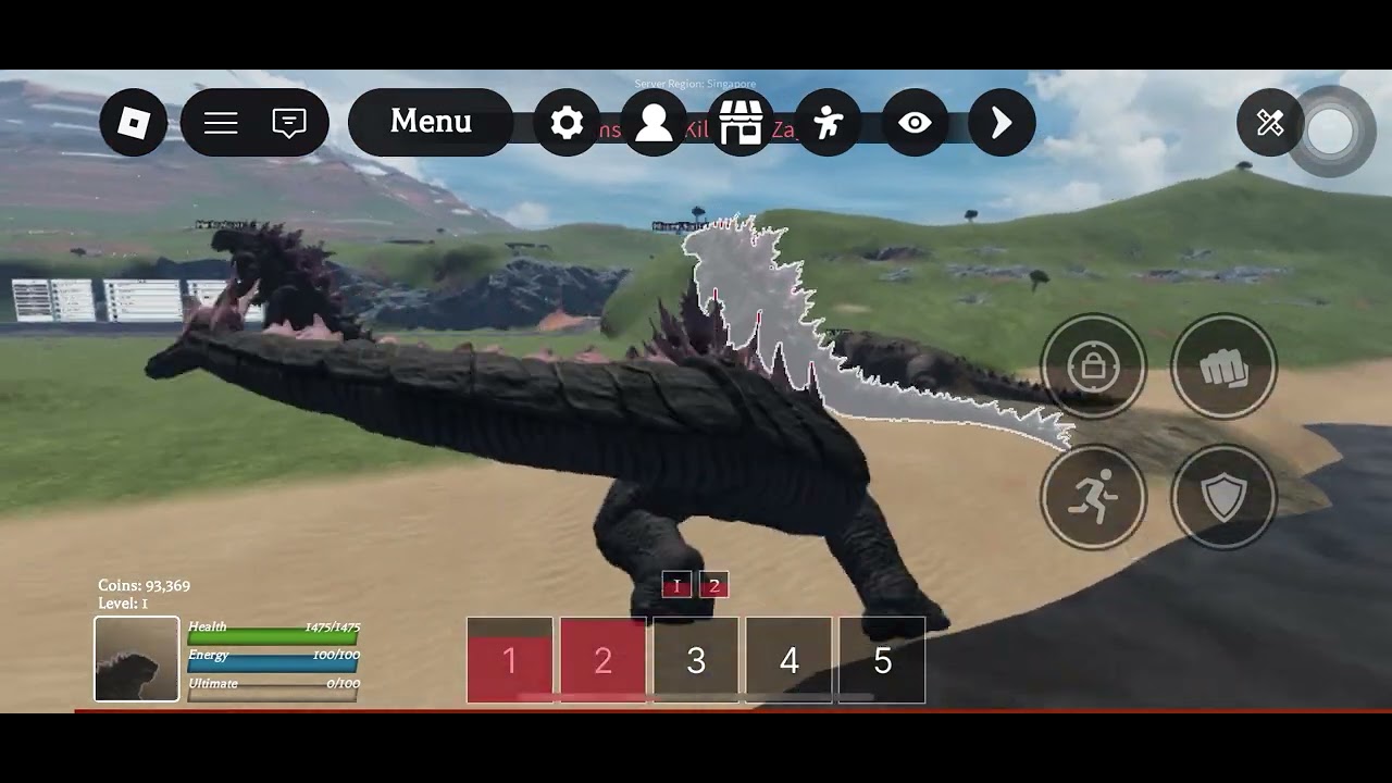 Evolved godzilla view
