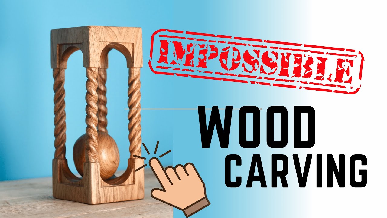 Impossible Woodcarving Ball in cage