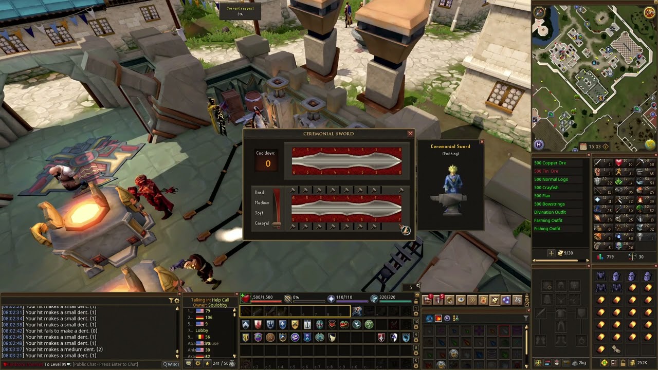 New RS3 HCIM Series Part 20 - Got Lvl 60 Mining & Lvl 50 Smithing For Rune Items & The Mining Guild