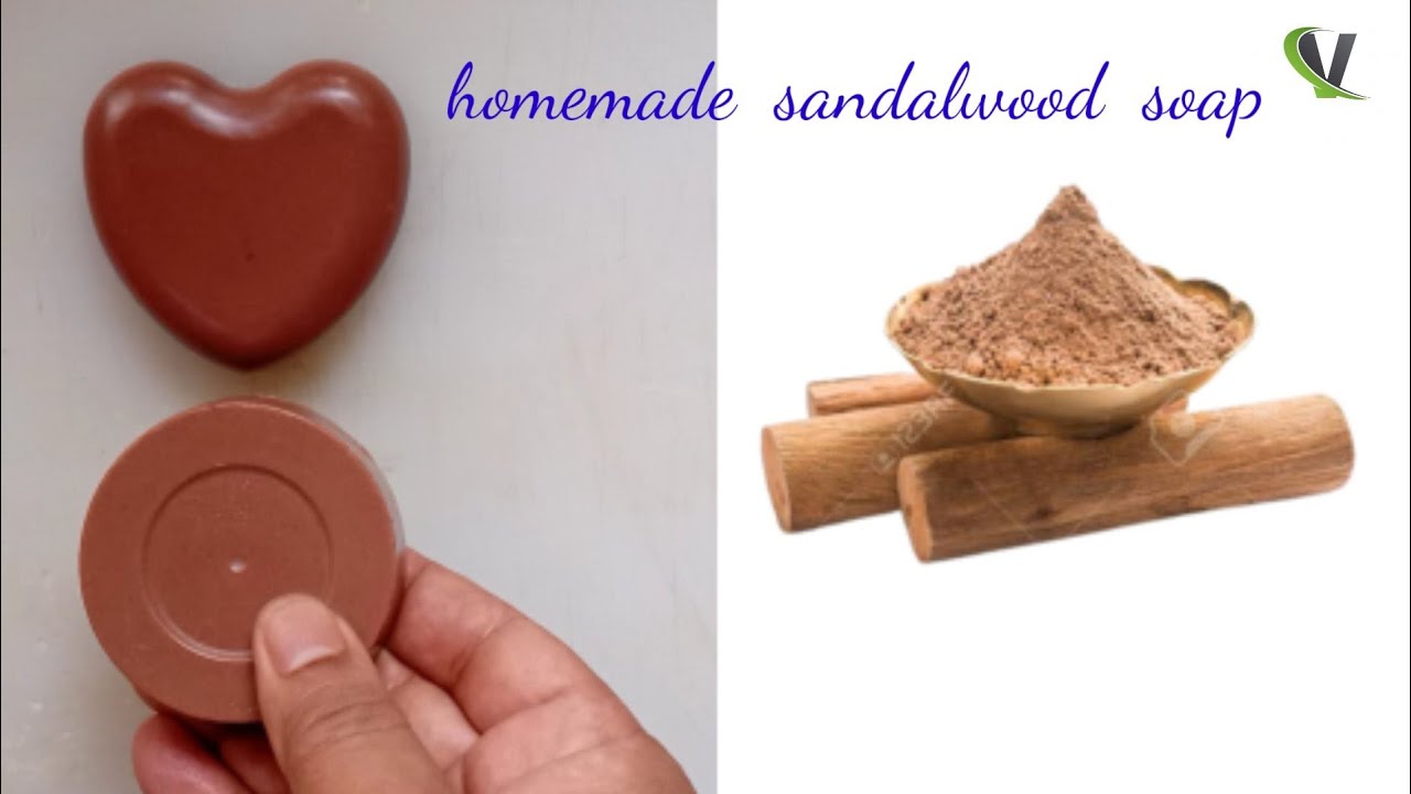 Homemade Sandalwood Soap // skin whitening and glowing soap .