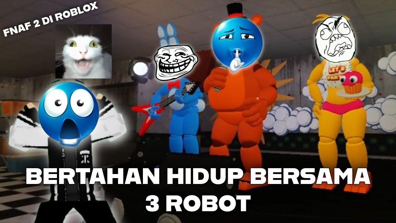 MENCOBA BERTAHAN DI GAME FIVE NIGHTS AT FREEDY DI ROBLOX