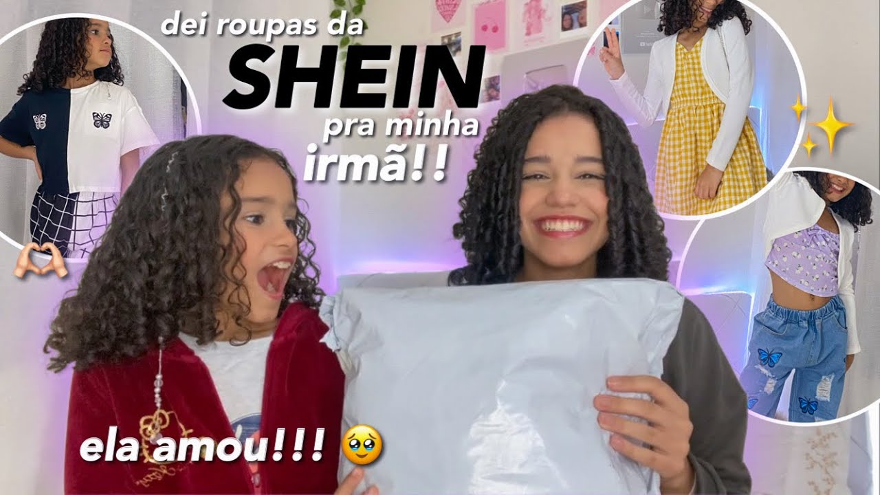 comprei roupas da SHEIN pra minha irmãzinha!! + reação dela 🥹🤍