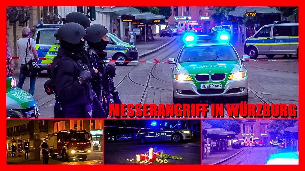 🔪 Messerangriff am Barbarossaplatz 🔪 | 3 Todesopfer, 5 Schwerverletzte in Würzburg | Großeinsatz 🚓🚑🚒